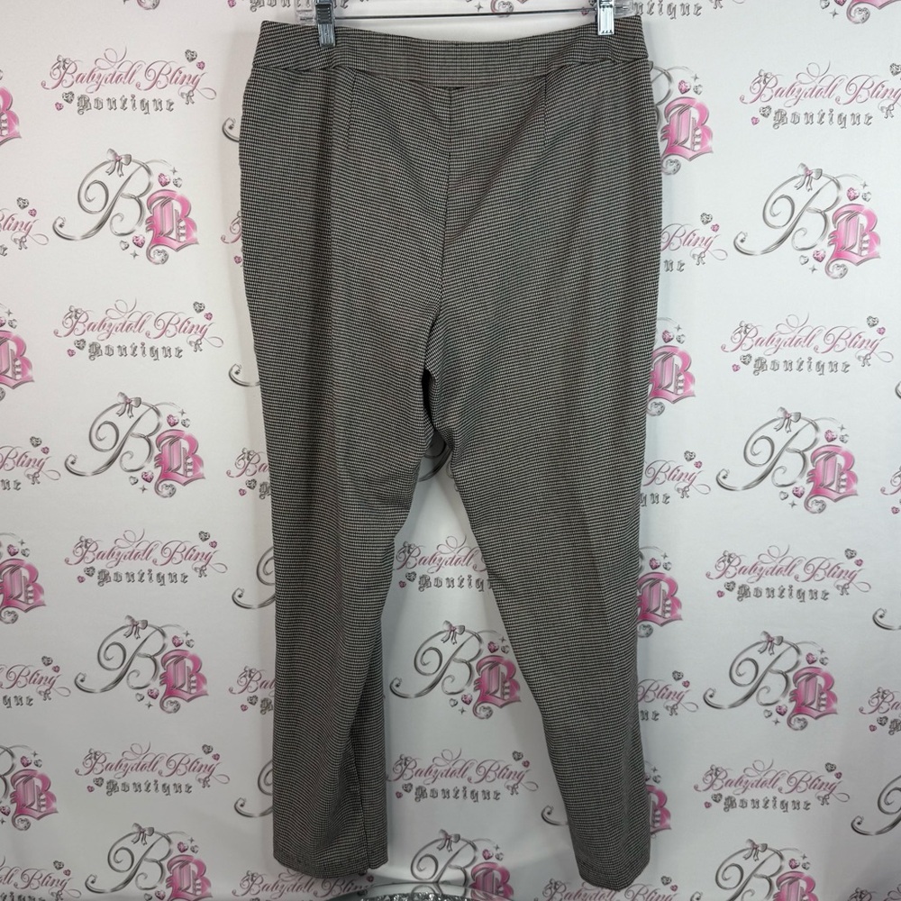 Cleo trousers, pants, houndstooth, black cream, white red Checkered Pants - Picture 2 of 12